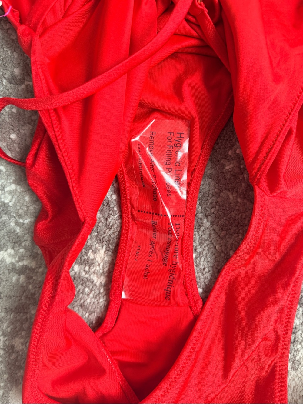 Victoria's Secret Red Strappy V-Keyhole One-Piece Swimsuit - Picture 7 of 7